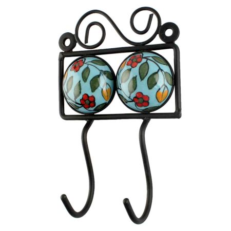 Forest Green Leaf Ceramic Tile Hook Online